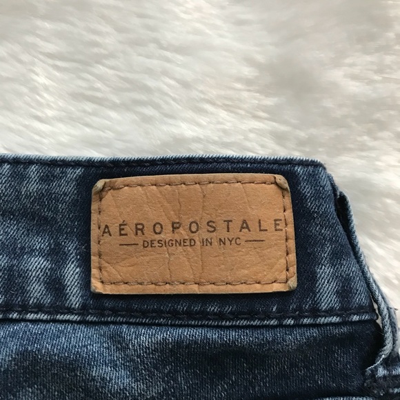 Aeropostale Knee Slit Acid Wash Jeggings Size 0 - Picture 6 of 7